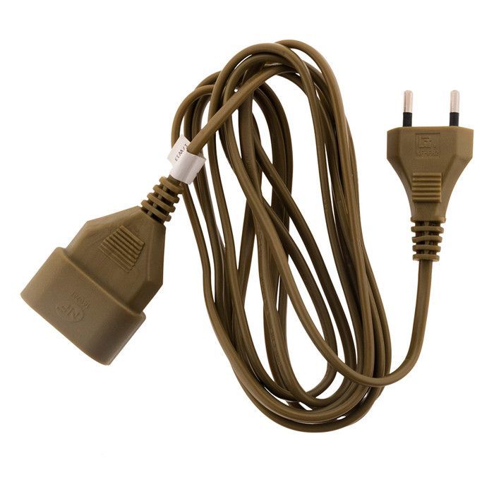 Rallonge 3m - HO3VVH2F 2x0,75mm² 6A - o - Zenitech