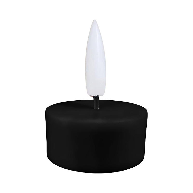 Lot de 4 bougies chauffe-plat LED Vie Home avec minuterie, noires