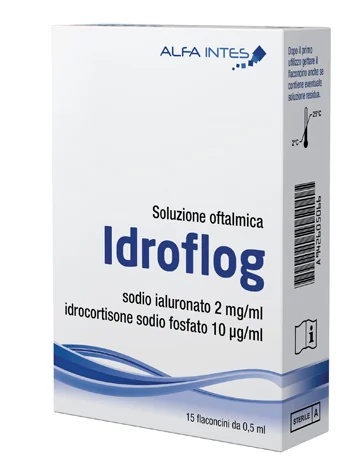 ALFA INTES Solução oftálmica Idroflog 15 frascos de dose única