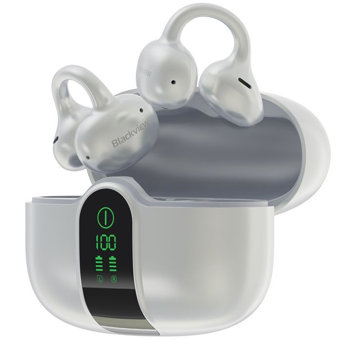BLACKVIEW AirBuds 15 - Fones de ouvido totalmente sem fio, Bluetooth 6.0, cancelamento de ruído, IPX5, branco