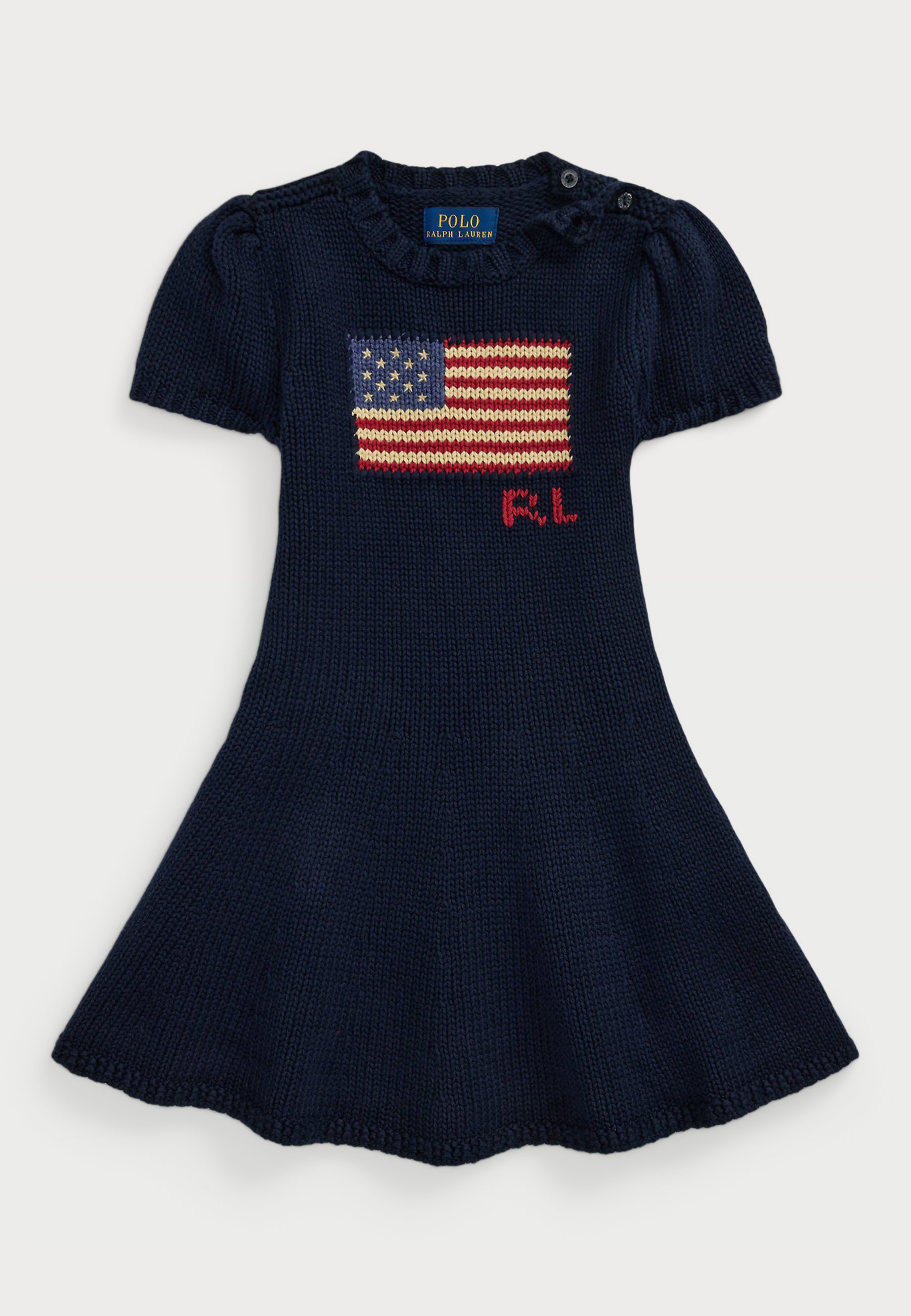 Polo Ralph Lauren KIDS FLAG DAY DRESS - Sukienka sweterkowa - hunter navy