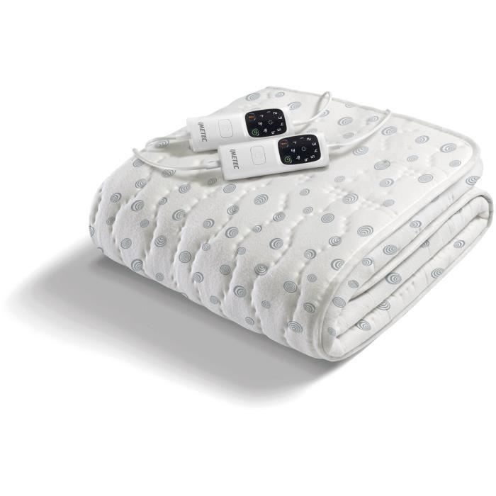 Verwarmde matrastopper - Imetec - Adapto voor 2 personen, 150x160 cm - 6 temperatuurstanden, snelle verwarming - 100% katoen - constante temperatuur