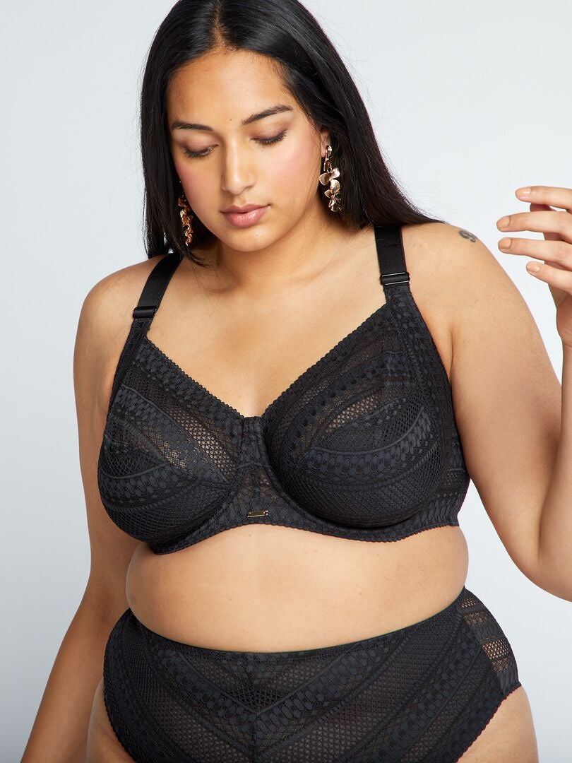 Sutiã Racerback de Renda - Preto