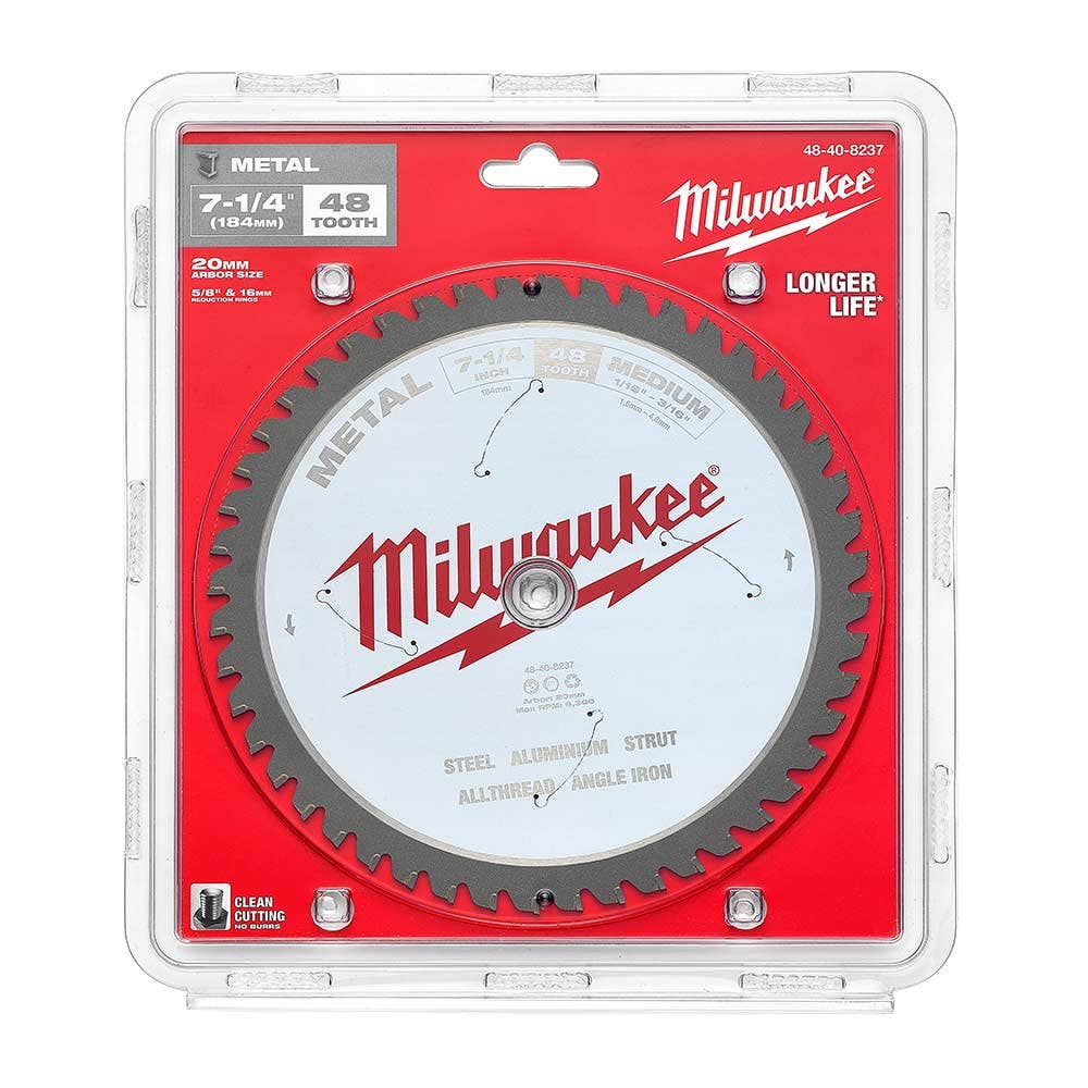 MILWAUKEE 184 mm 48-Zahn TCT Metallkreissäge, Mittel 48408237