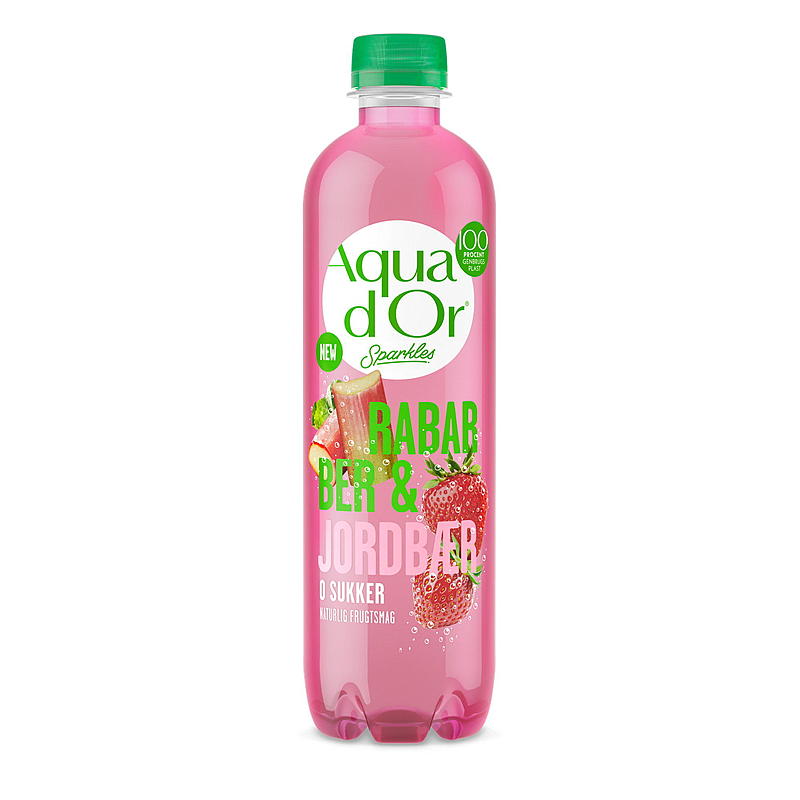 Aqua D'or Sparkles 500 ml Rabarbra og jordbær Aqua D'or