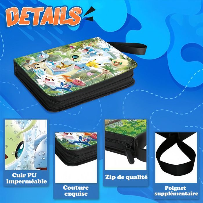900 Porchettes Album Carte, classeur carte pokemon,Albums pour Cartes à Collectionner, pour Sangle Elastique,