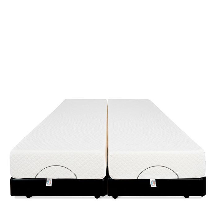 Conjunto doble: Colchón de espuma viscoelástica + Bases de cama eléctricas Bodysoft (2 x 70 x 190 cm)