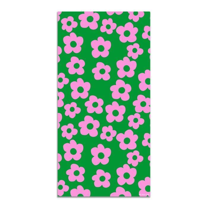 Tapis Vinyle Agatha Ruiz de la Prada Impressions de Base Fleurs Lilas Vert 40x80 cm - Tapis pour Cuisine, Bureau et Salon en PVC