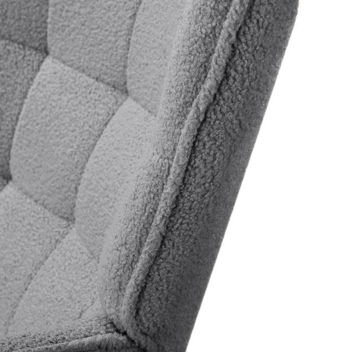Fauteuil à bascule avec velours teddy,Rocking Chair,Fauteuil à bascule allaitement,bois massif et cadre en métal,Gris foncé