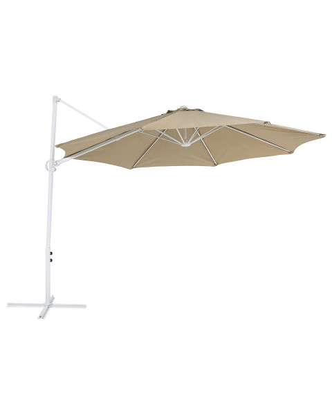 Parasol ogrodowy składany 295 cm szarobeżowy
