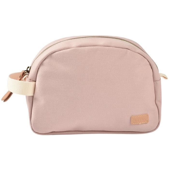 BEABA, neceser para bebé, lona rosa empolvado