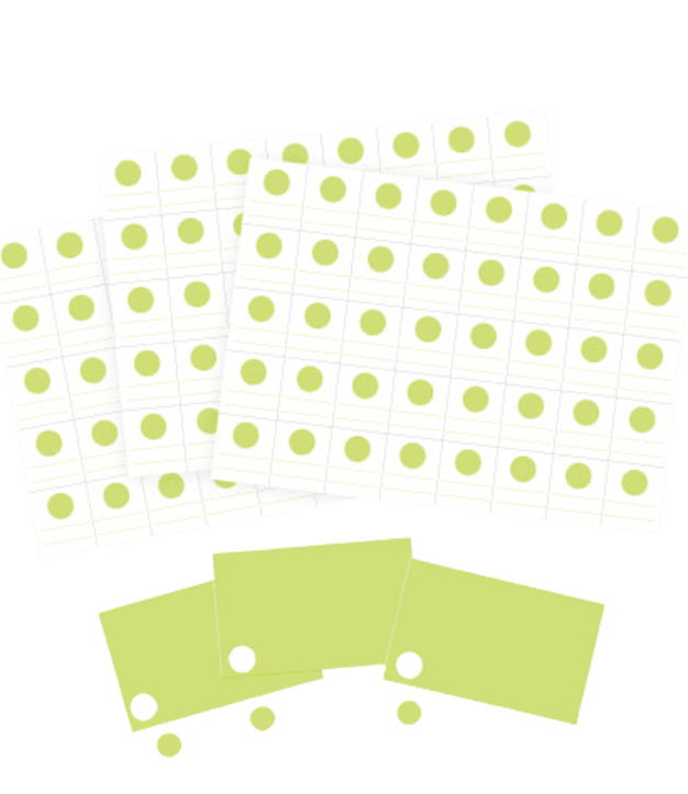 Kit cartes et gommettes pour coffrets en carton Elégance et Nature