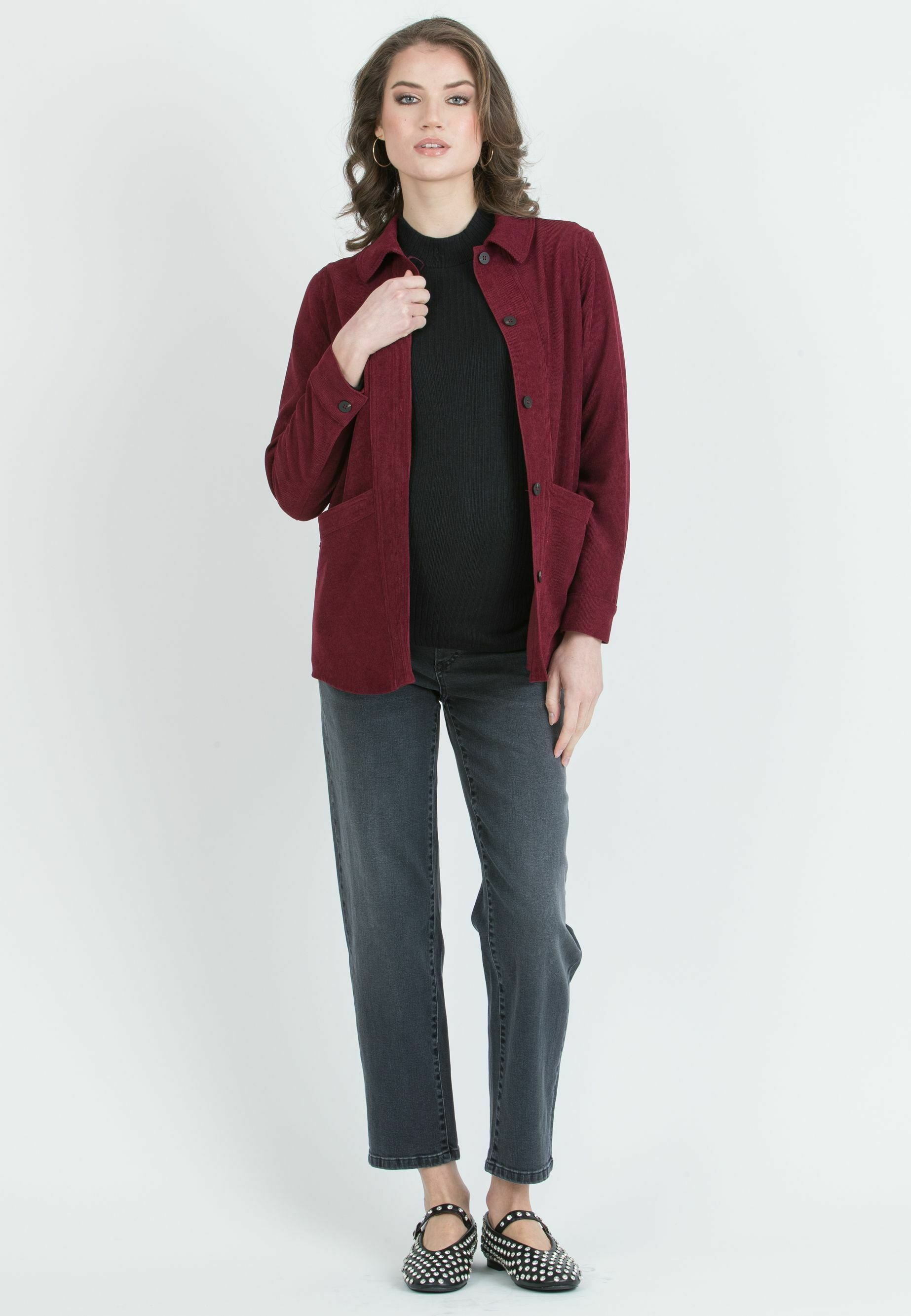 Pull de maternité Attesa GIORDANA - Col roulé - Noir