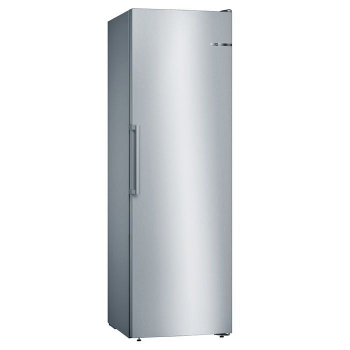 Congelatore verticale - BOSCH SER4 - GSN36VLEP - Classe energetica E - 242 L - 186 x 60 x 65 cm - Acciaio inox
