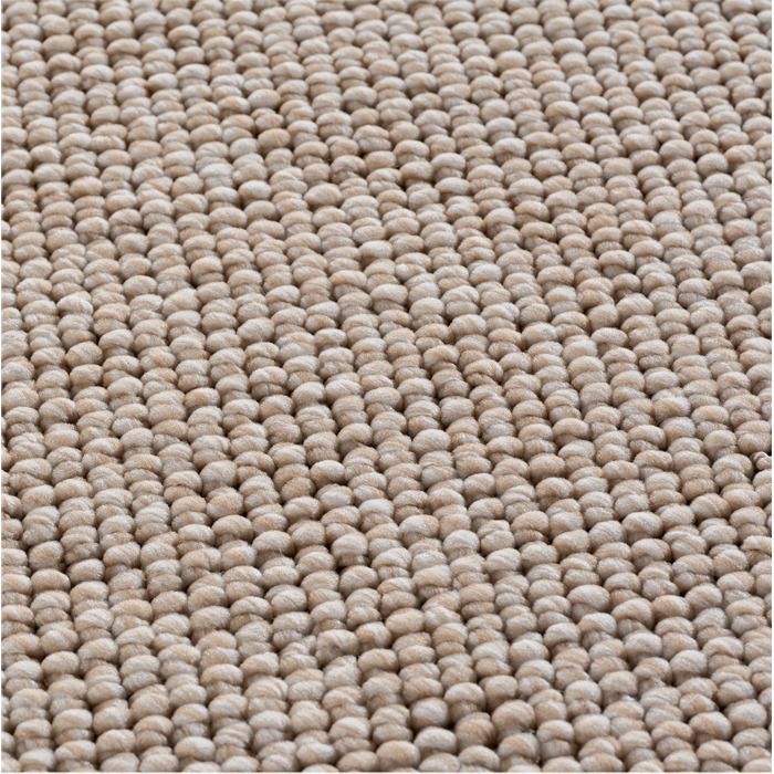 Carpetsale24 Tappeto rotondo 160 cm Beige tinta unita a ricciolo Stile scandinavo moderno Grande tappeto per soggiorno sala da pranzo camera da letto