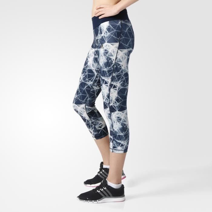 Mallas de entrenamiento para mujer - adidas - Estampado - Climalite - Bolsillo interior - Costuras elásticas
