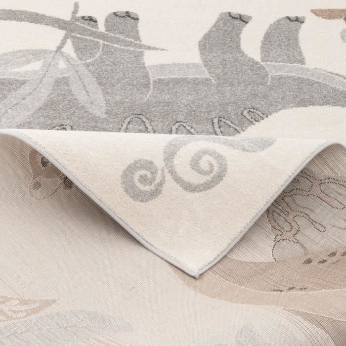 Tapis pour enfants - Softstar Kids - Monde des dinosaures Gris - Doux et résistant