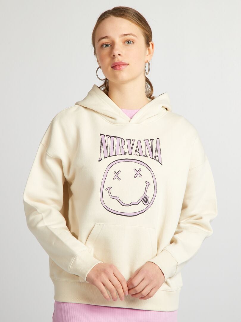 Bluza z kapturem „Nirvana” – BIAŁA