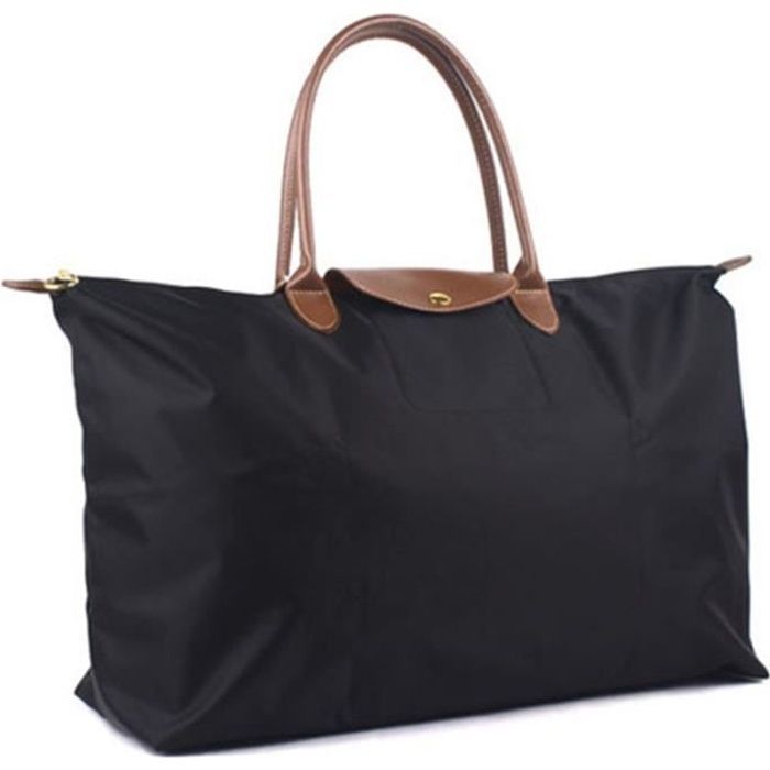 Bolso grande de mano, equipaje de viaje, bolsa impermeable negra