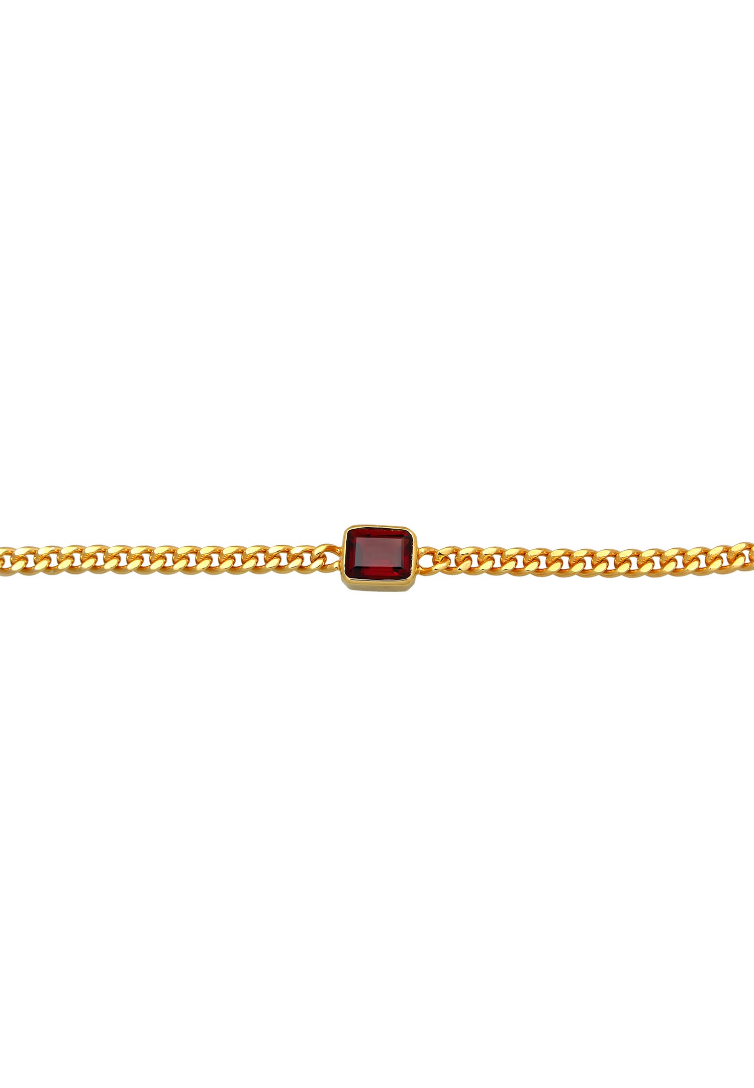 Elli PREMIUM Femmes Choker Classique Elégant avec Grenat pierres précieuses en argent sterling 925 plaqué or
