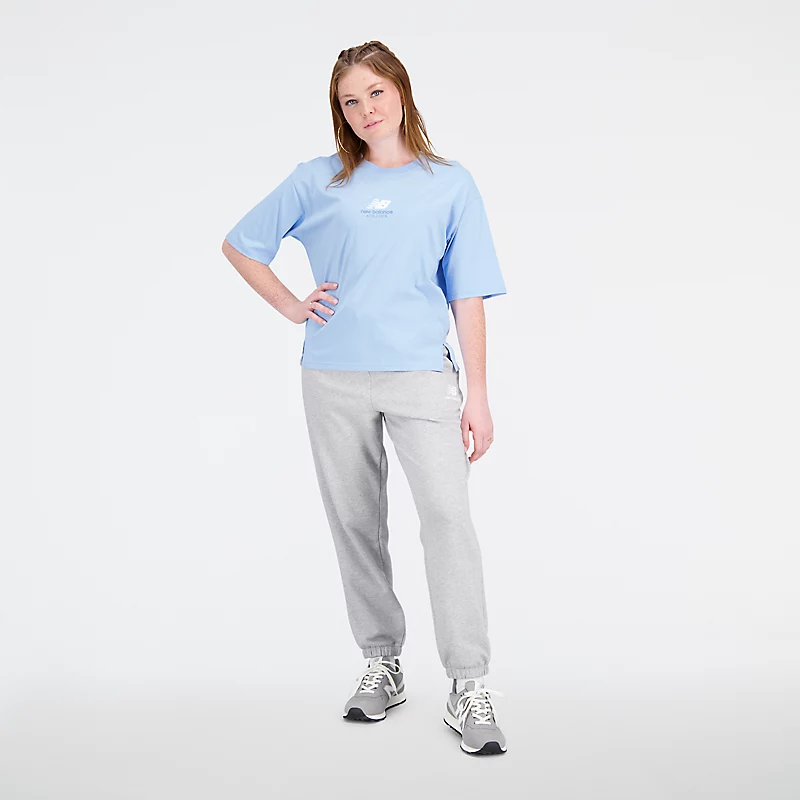 Tricou sport din bumbac, în formă de cutie, pentru femei, Remastered – BLUE HAZE
