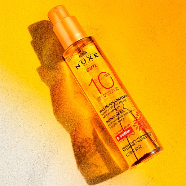 Nuxe Sun bronzující olej na obličej a tělo, nízký stupeň ochrany SPF 10 | 150ml