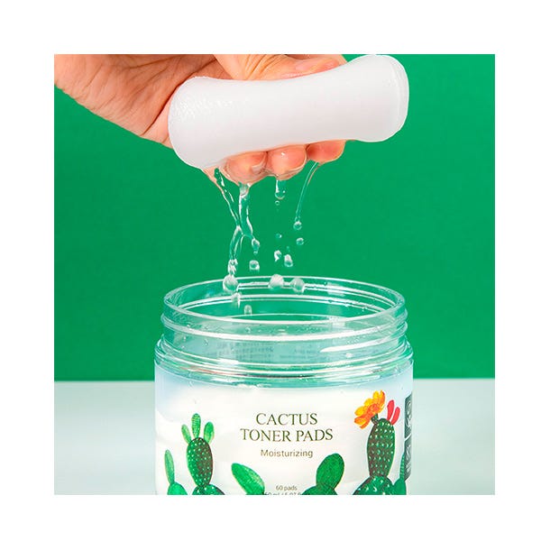 Bile de bumbac tonice cu cactus | 60 bucăți