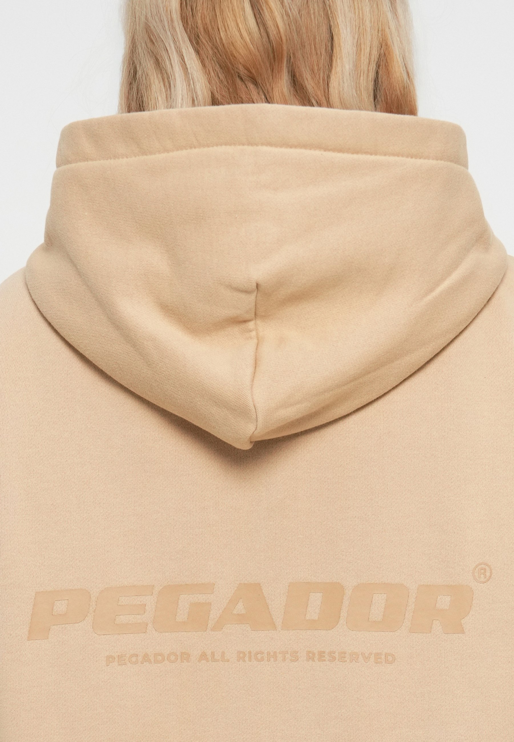 Sweat-shirt zippé Pegador RAMIRA OVERSIZED - coloris cappuccino délavé