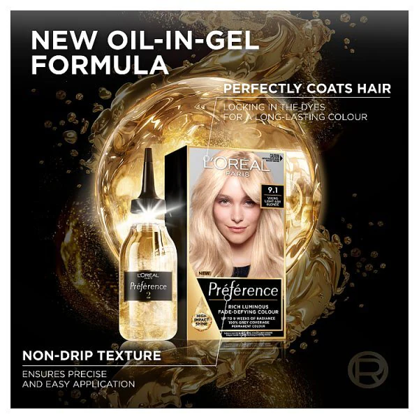 Barva na vlasy Preference Infinia 9.1 Viking světle popelavá blond