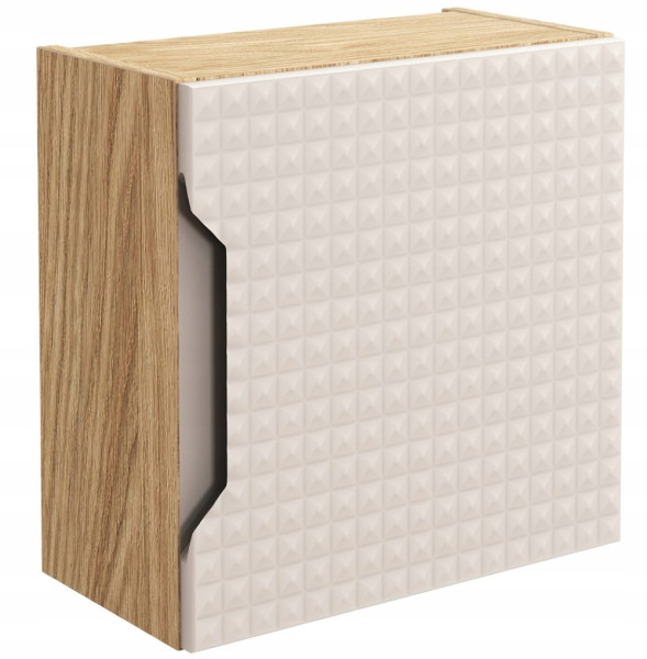 Szafka Łazienkowa 35 cm BEŻOWA KWADRAT Wisząca MDF 3D LUXOR
