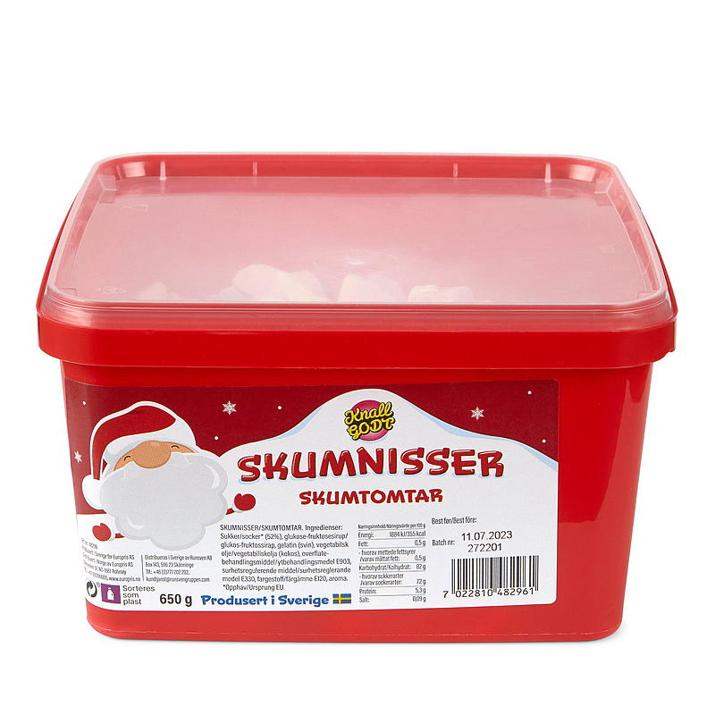 Skumtomtar 650 g