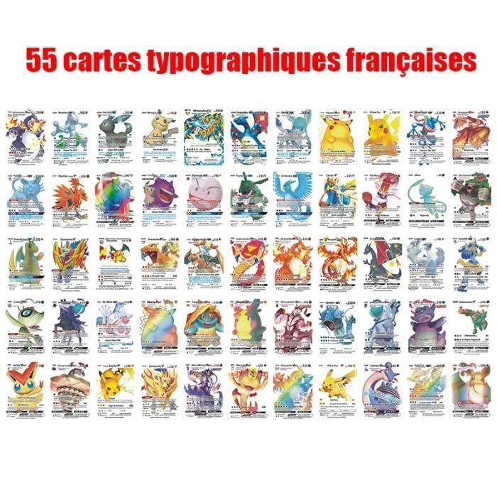 Cartes à collectionner - POKEMON - Vmax Gx Series - Dragon cracheur de feu - 55 cartes - PVC argenté