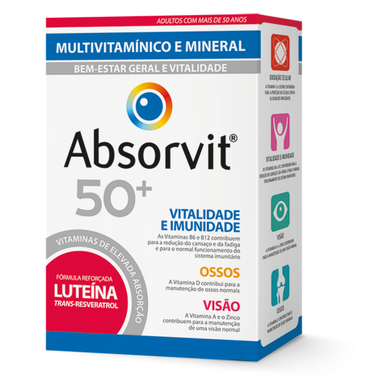 Absorvit Multivitamínico Bienestar y Vitalidad 50 30 comprimidos 30 comprimidos