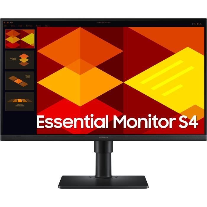PC-scherm - SAMSUNG - S24D400G - 24'' - FHD 1920x1080 - 100Hz - IPS - 5ms(GTG) - 250cd/m² - Verstelbare voet - HDMI - DisplayPort