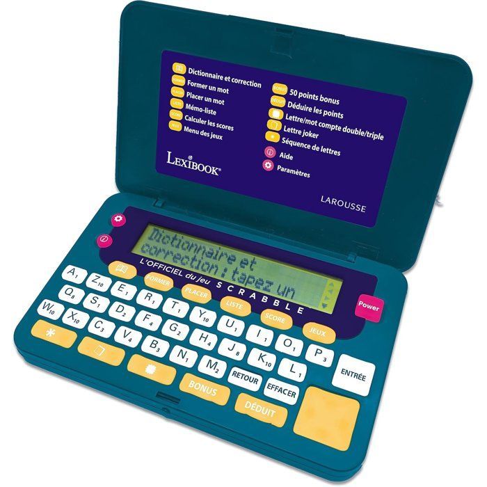 Lexibook - Virallinen sähköinen Scrabble-sanakirja - Ergonominen muotoilu - Isot näppäimet - Paristokäyttöinen - Uusi FISF-painos