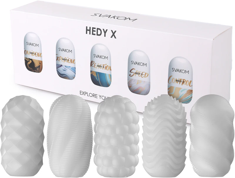 Conjunto de Masturbador Svakom Hedy X com Texturas Mistas