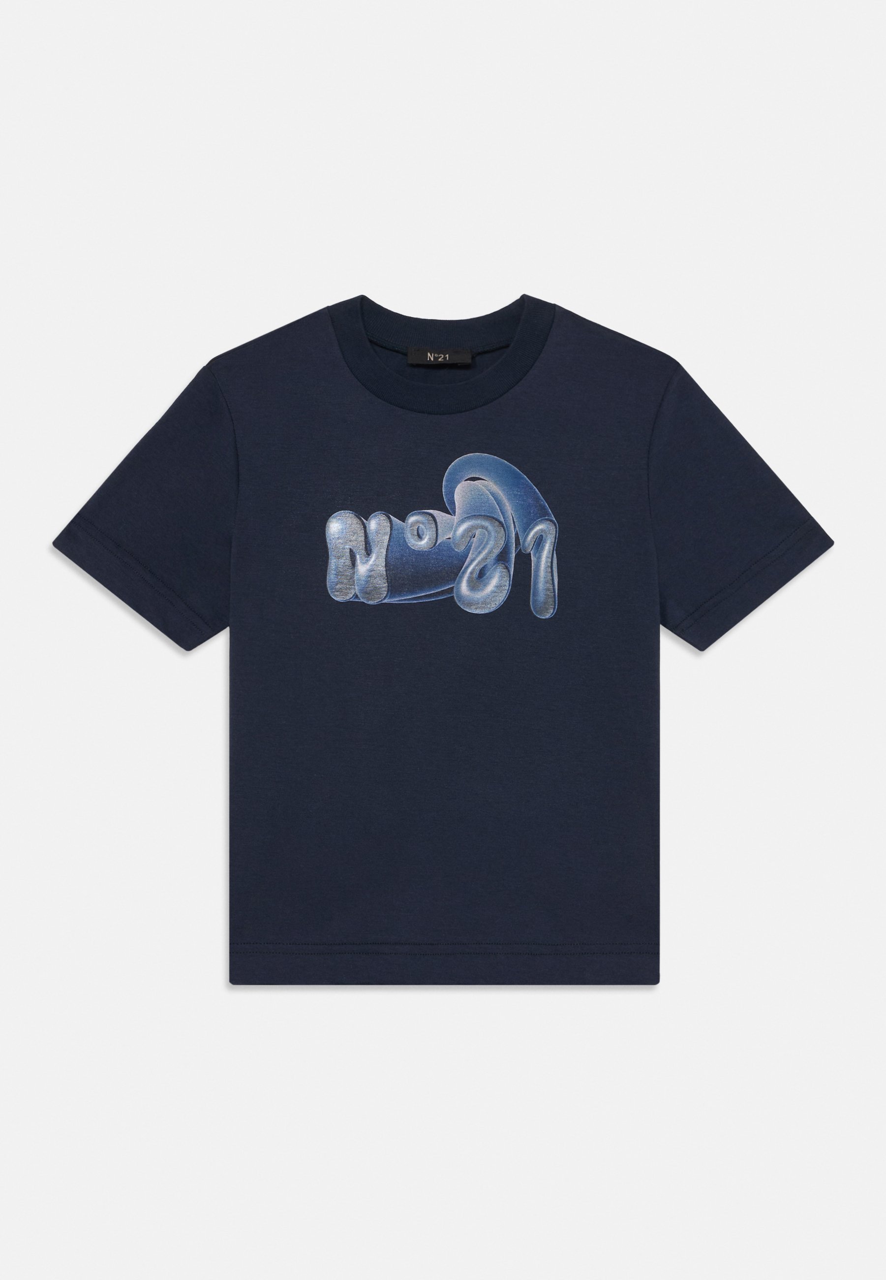 N°21 Print T-shirt - indigoblauw