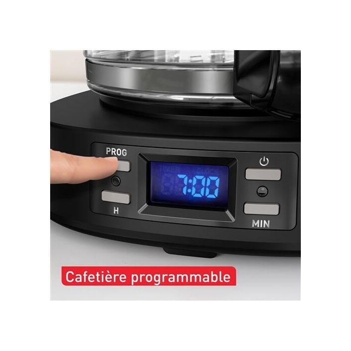 Cafetière filtre programmable - Tefal - Equinox CM520810 - 900 W - Noir - Café moulu