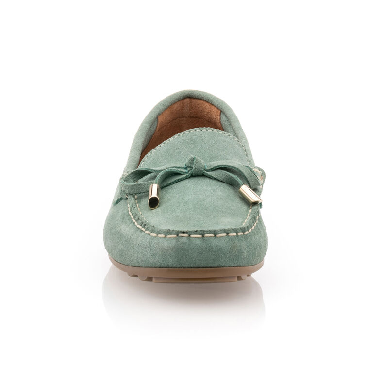Grønne loafers/båtsko til dame