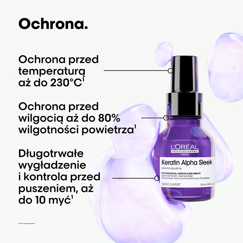 Sérum alisador L'Oréal Professionnel Serie Expert Keratin Alpha Sleek para cabelos brilhantes e macios
