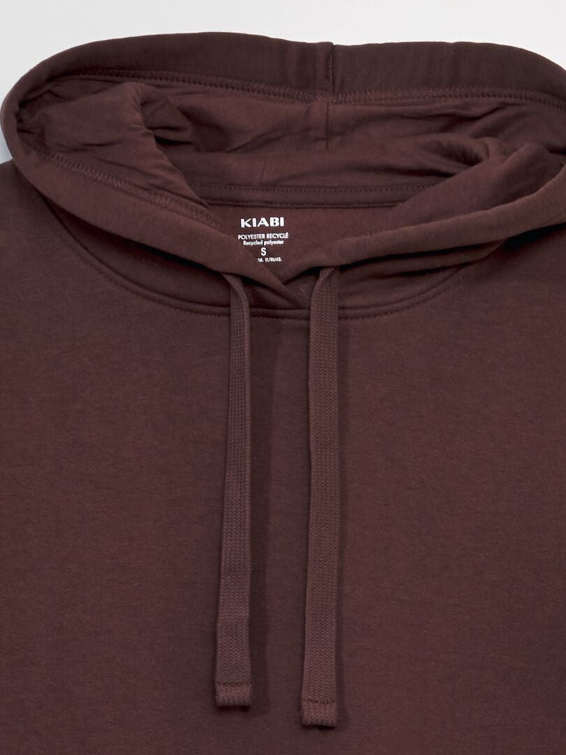 Sudadera con capucha de felpa - MARRÓN