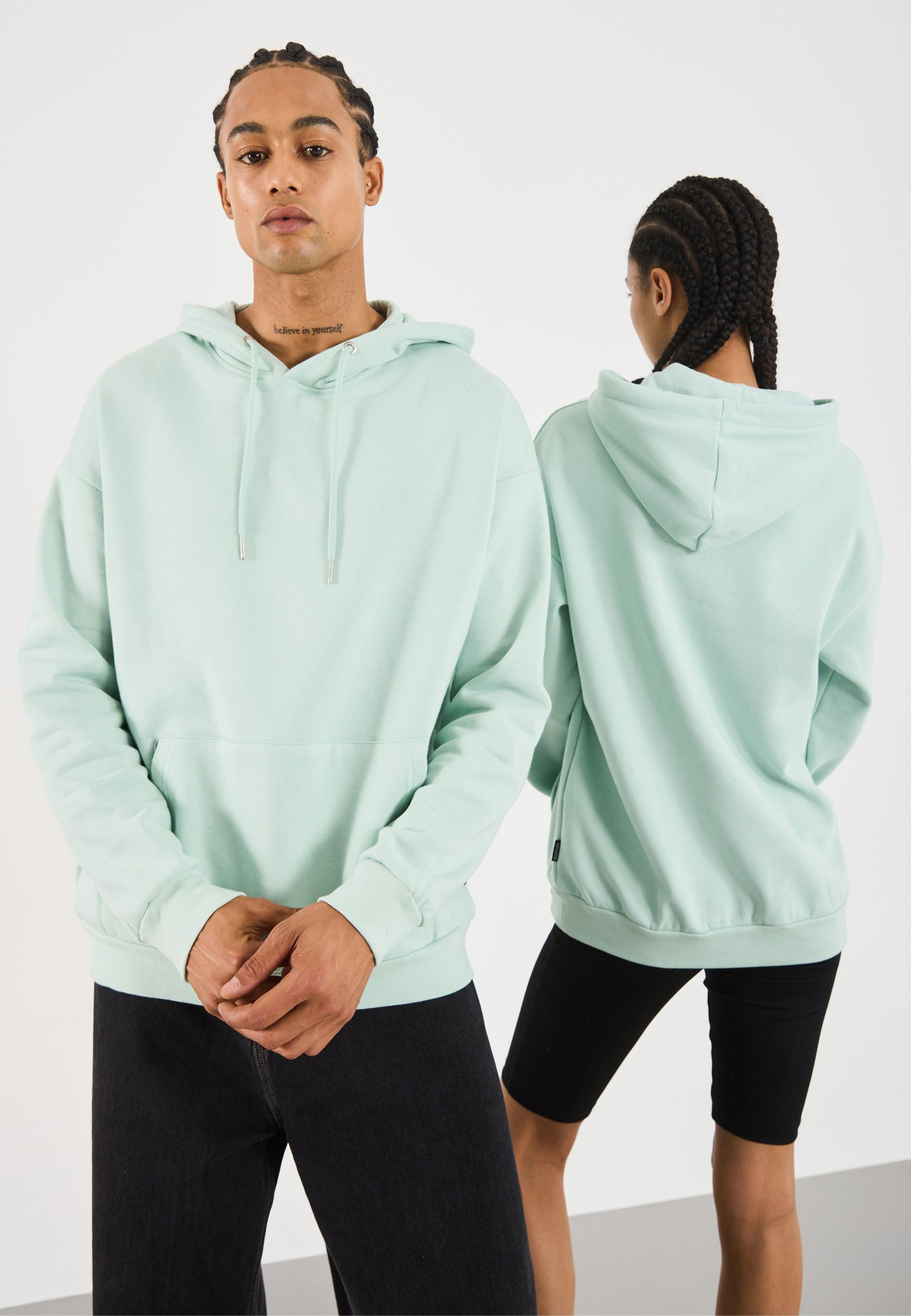 YOURTURN UNISEX - Bluza z kapturem - mięta