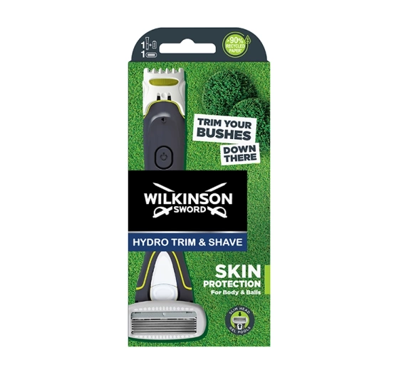 Wilkinson Sword Hydro Trim & Shave maszynka do golenia dla mężczyzn z trymerem rączka   1 wkład