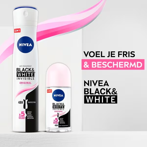 NIVEA Black & White Invisible Original антиперспирант спреј 150 мл