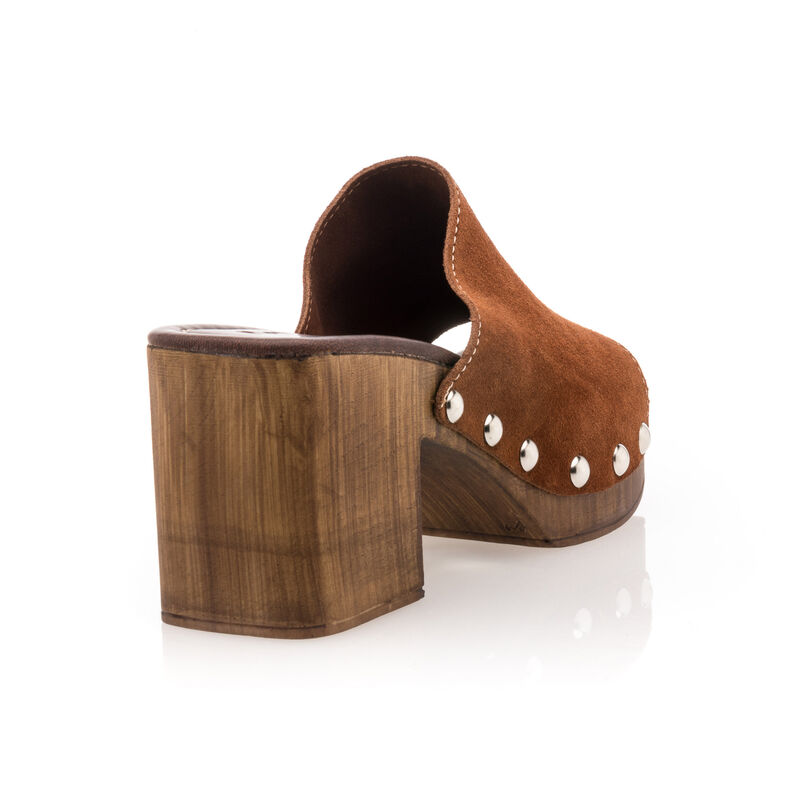 Brune mules/tresko til dame