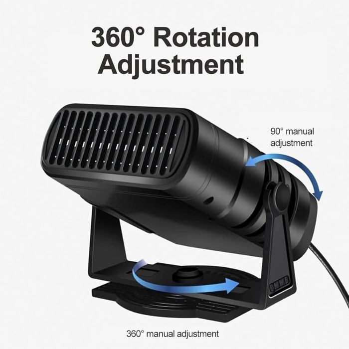 Aquecedor portátil para carro 12V 120W, aquecimento rápido, desembaçamento, plug-in, silencioso, plugue para acendedor de cigarros, desembaçador.