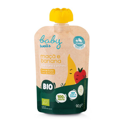 Baby Wells Ekonomipaket Äpple- och bananpuré 10 x 90 g