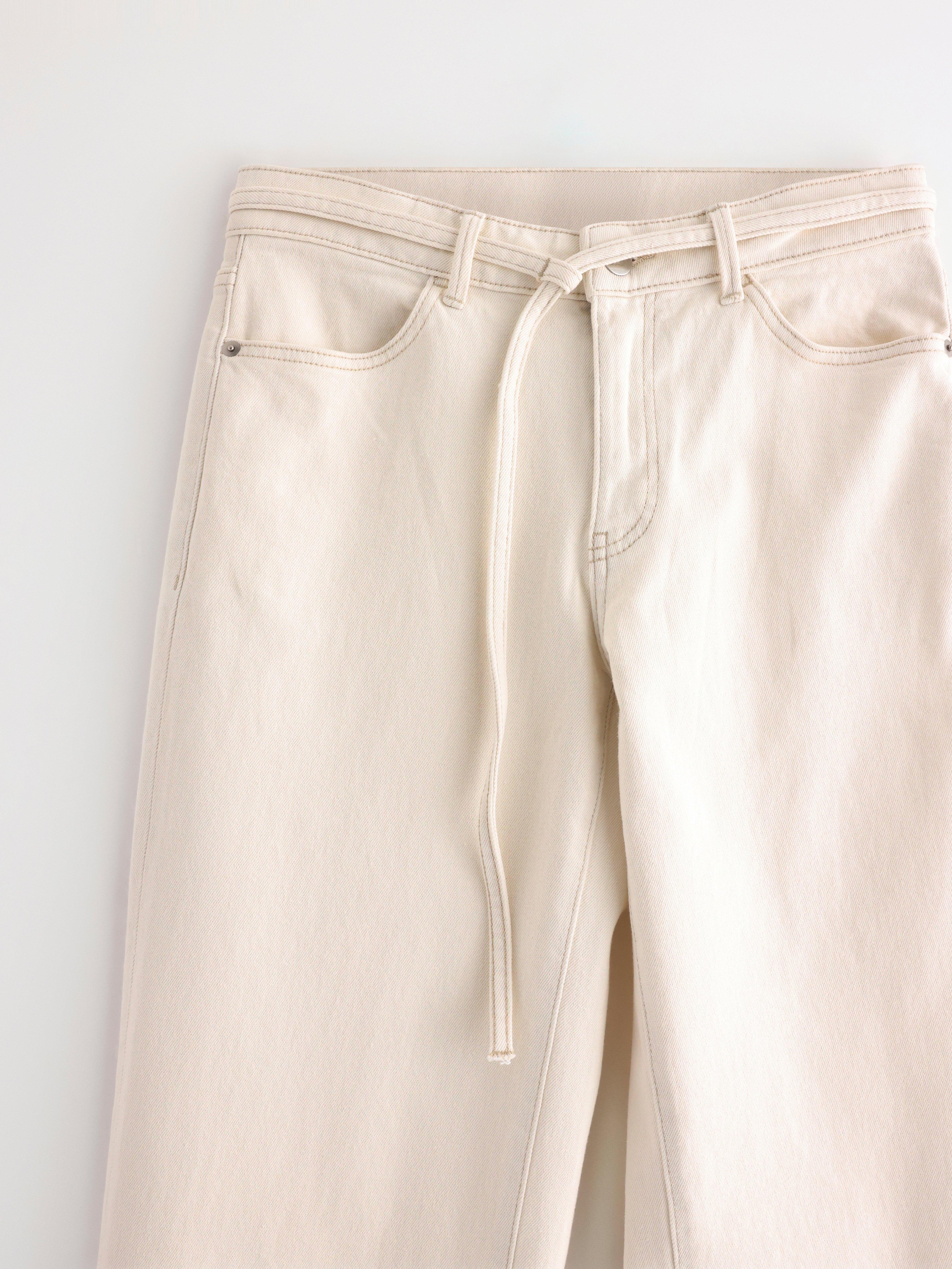 Calça jeans WIDE branca clara