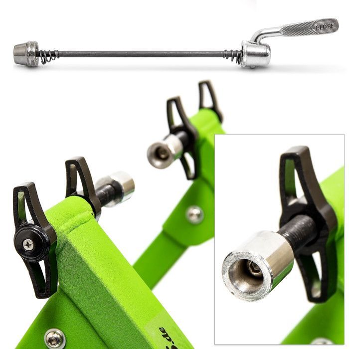 Relaxdays Home trainer vélo pliable 6 niveaux de résistance entraînement 26-28 pouces 120 kg max, vert