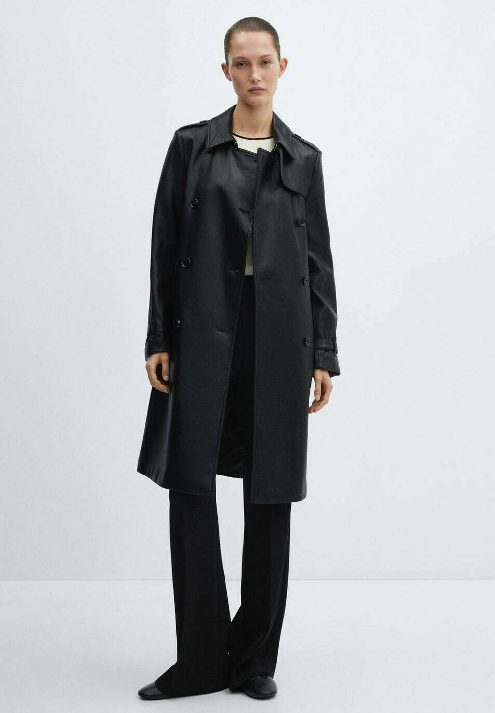 Mango trenchcoat - zwart